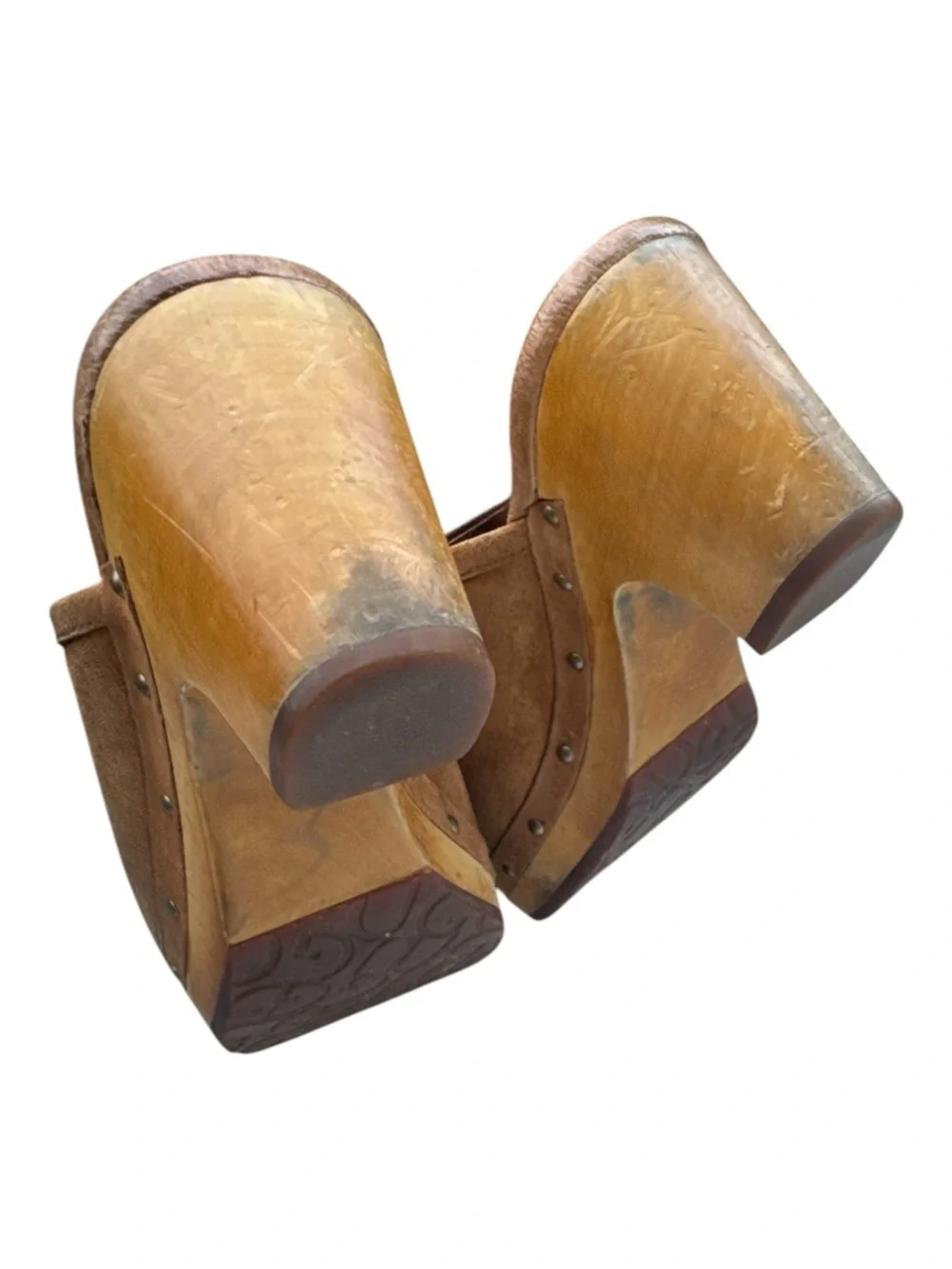 UGG Tan Chestnut Suede Slip-On Clogs with Box Size 6 EUC - Picture 6 of 13